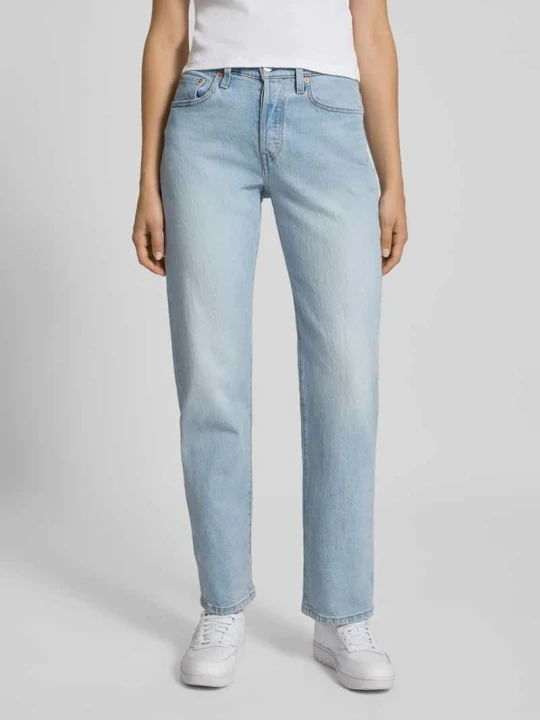 Zdjęcie produktu Jeansy o kroju straight fit model ‘501 CURVE LAUGH AND LIE’ Levi's Jasnoniebieski