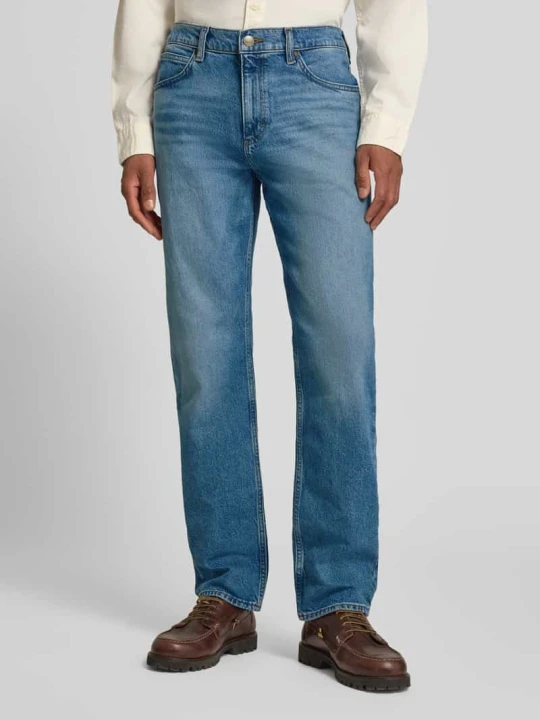 Zdjęcie produktu Jeansy o kroju straight fit w 5 kieszeni model 'WEST' Lee Jeansowy niebieski