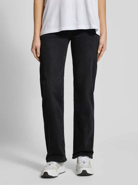 Zdjęcie produktu Jeansy o kroju straight fit w 5 kieszeni REVIEW Czarny