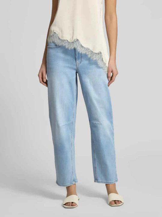 Zdjęcie produktu Jeansy o kroju straight fit w 5-kieszeniowym designie model 'Melly' Opus Jasnoniebieski