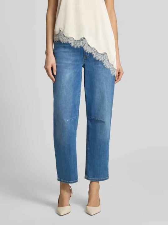 Zdjęcie produktu Jeansy o kroju straight fit w 5-kieszeniowym designie model 'Melly' Opus Niebieski
