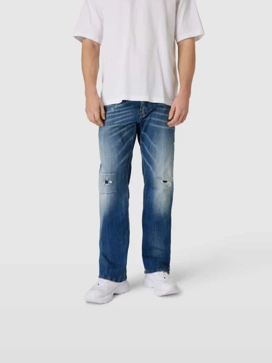 Zdjęcie produktu Jeansy o kroju straight fit w efekcie znoszenia Dsquared2 Niebieski