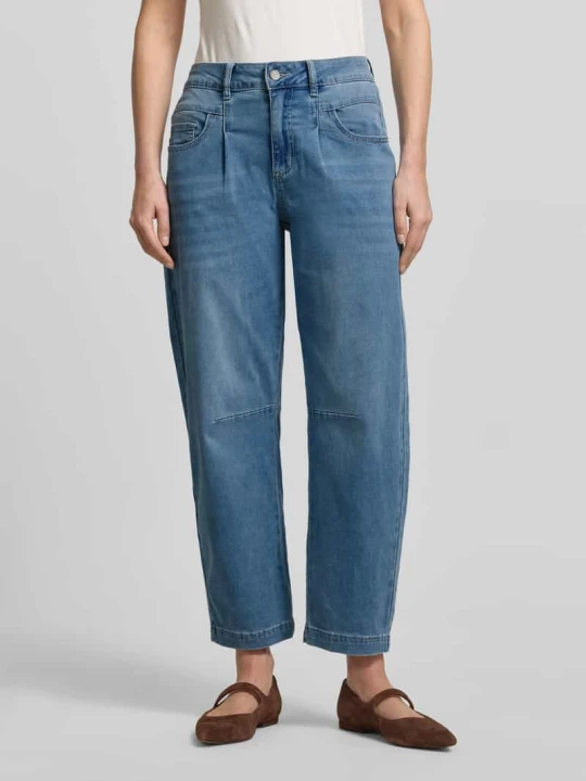 Zdjęcie produktu Jeansy o kroju straight fit w skróconym fason / krój: model 'Cozy' Buena Vista Jasnoniebieski