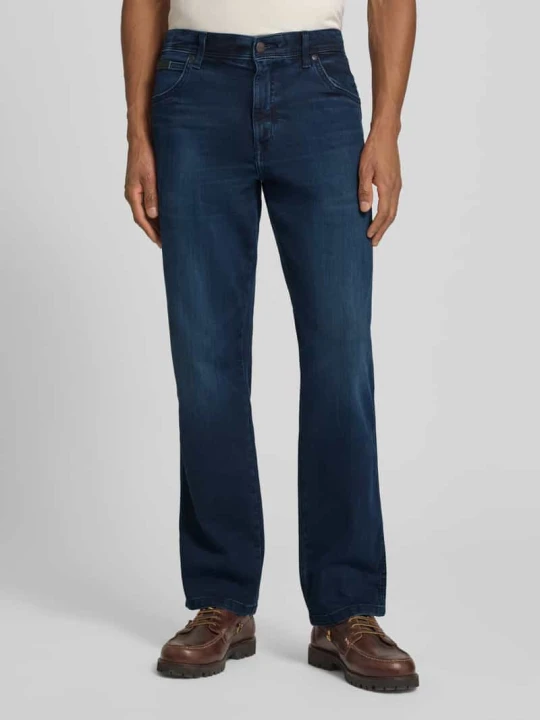 Zdjęcie produktu Jeansy o kroju straight fit w stylu 5-kieszeniowym model 'Texas' Wrangler Ciemnoniebieski