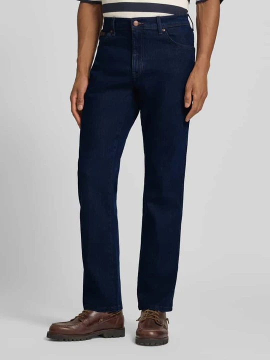 Zdjęcie produktu Jeansy o kroju straight fit w stylu 5-kieszeniowym model 'Texas' Wrangler Ciemnoniebieski