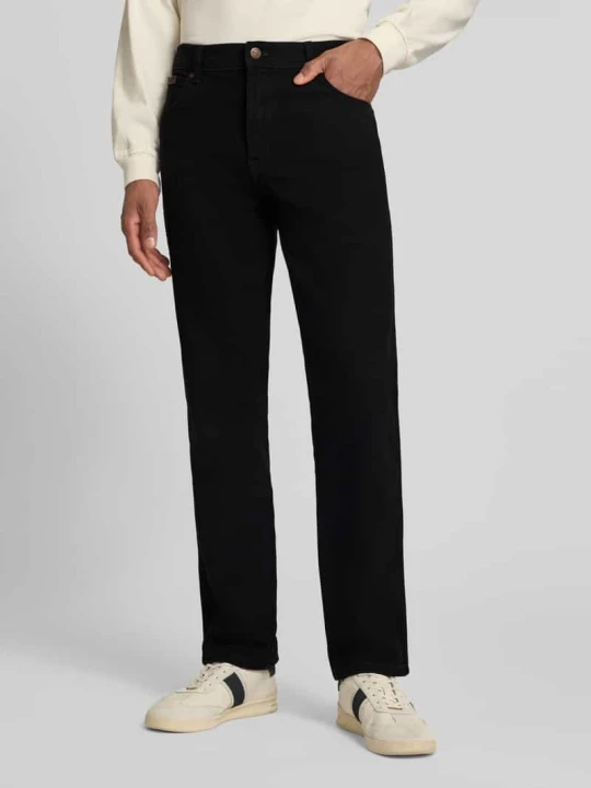 Zdjęcie produktu Jeansy o kroju straight fit w stylu 5-kieszeniowym model 'Texas' Wrangler Czarny
