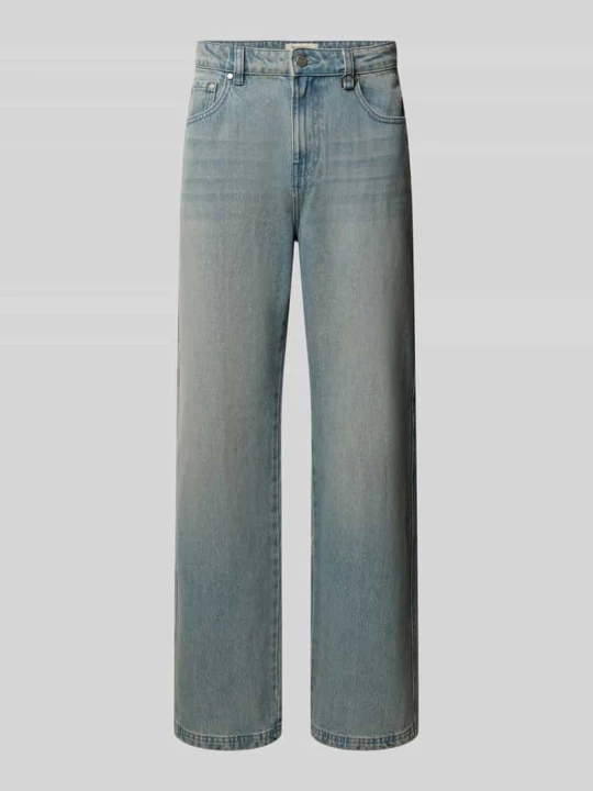 Zdjęcie produktu Jeansy o kroju straight fit w stylu used z kieszeniami ukośnymi RETERNITY Jeansowy niebieski