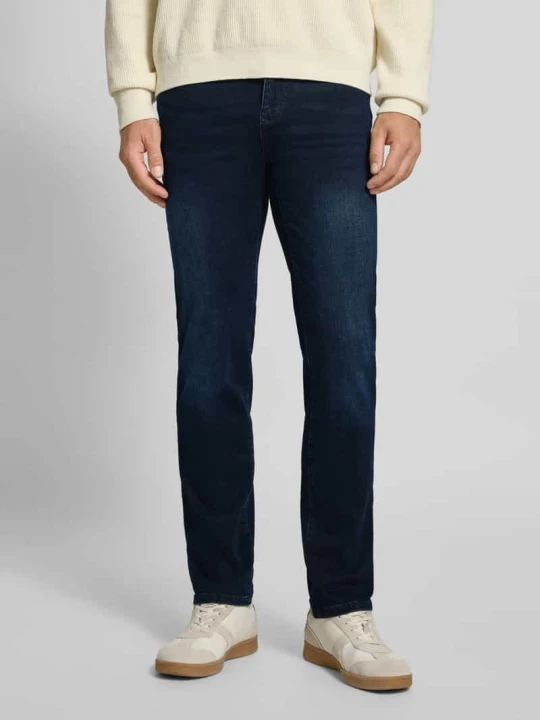 Zdjęcie produktu jeansy o kroju slim fit z 5 kieszeni MCNEAL Ciemnoniebieski