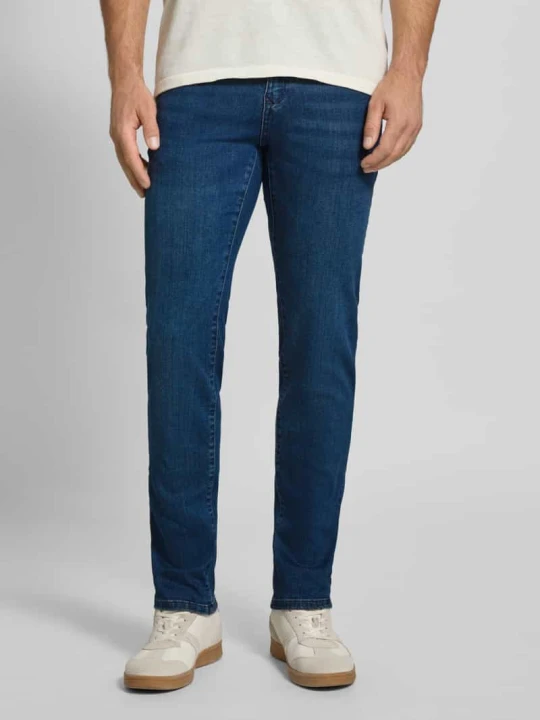 Zdjęcie produktu jeansy o kroju slim fit z 5 kieszeni MCNEAL Ciemnoniebieski