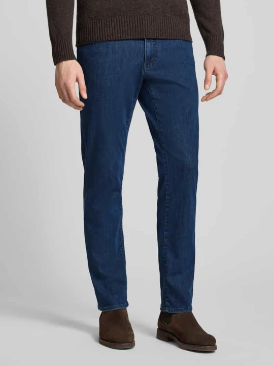 Zdjęcie produktu Jeansy Slim Fit z 5-kieszeniowym designem model 'Chuck' BRAX Granatowy