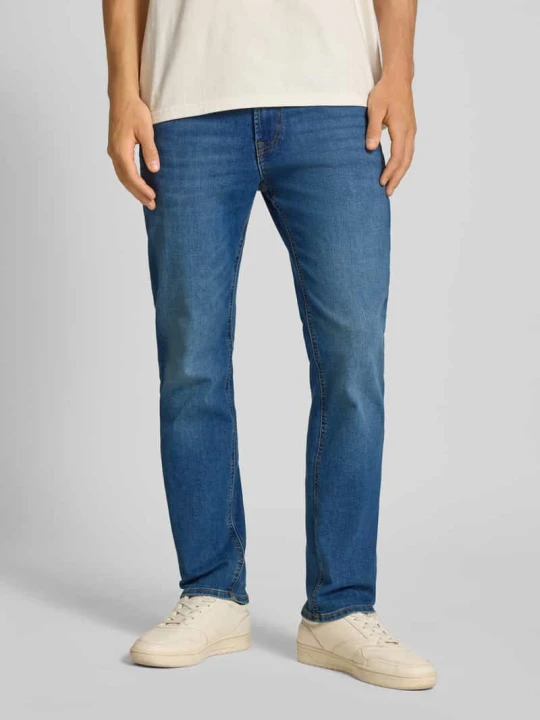 Zdjęcie produktu Jeansy o kroju straight fit z 5 kieszeniami model ‘Clark’ Jack&Jones Jeansowy niebieski