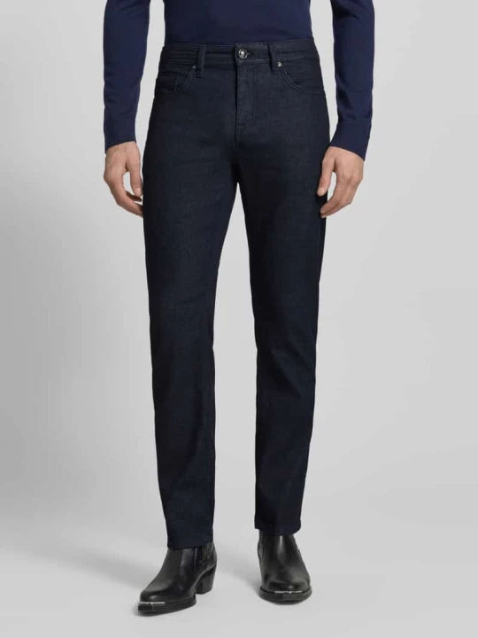 Zdjęcie produktu Jeansy Straight Fit z 5 kieszeni Model „Fortress” JOOP! Granatowy