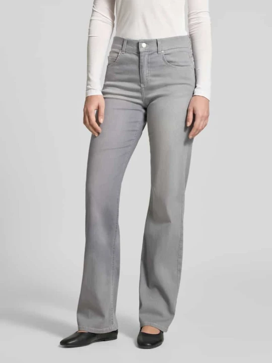 Zdjęcie produktu Jeansy o prostym kroju w 5 kieszeni Model 'Lara' Angels Jasnoszary