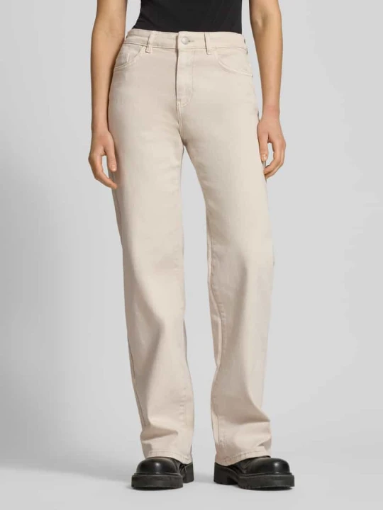Zdjęcie produktu Jeansy o kroju straight fit w 5 kieszeni Model 'Olanda' Noisy May Złamany biały