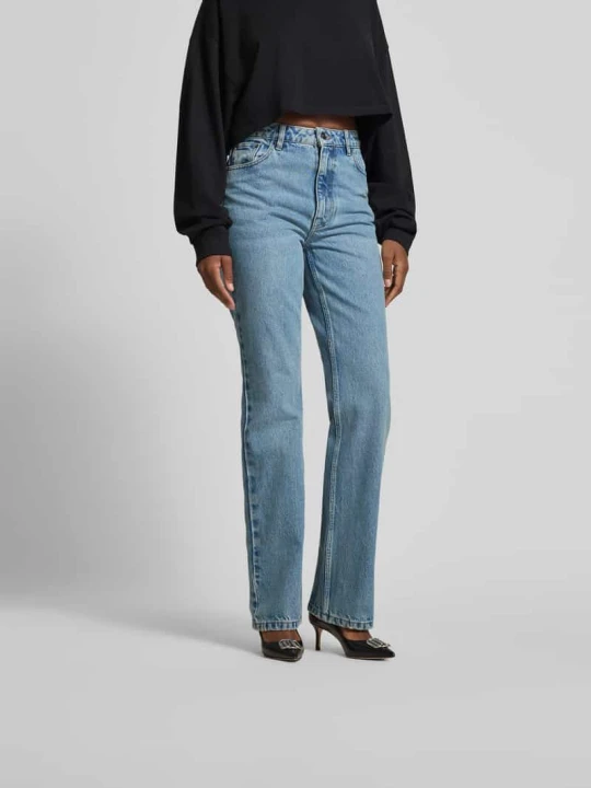 Zdjęcie produktu Jeansy o kroju straight fit z 5 kieszeniami ROTATE Jeansowy niebieski