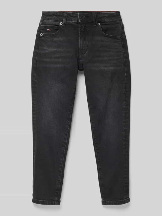Zdjęcie produktu Jeansy o kroju straight fit z 5 kieszeniami Tommy Hilfiger Czarny