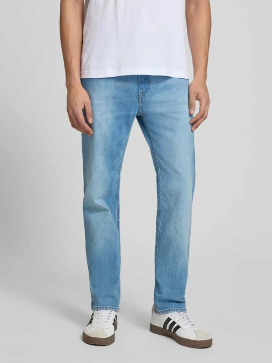 Zdjęcie produktu Jeansy o kroju straight fit z Bawełny Hugo Jasnoniebieski