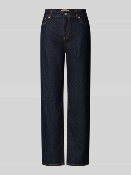 Zdjęcie produktu Jeansy o kroju straight fit z ciemnym efekt sprania rinse Barbour Granatowy