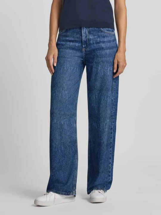Zdjęcie produktu Jeansy o kroju straight fit z czystego lyocellu Liu Jo Jeansowy niebieski