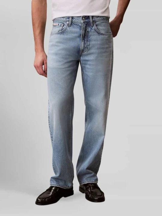 Zdjęcie produktu jeansy o kroju regular fit z czystej bawełny Calvin Klein Jeans Jasnoniebieski