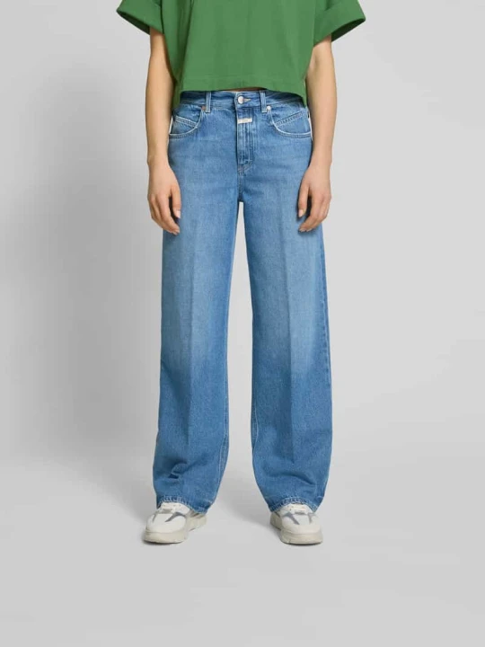 Zdjęcie produktu Jeansy o kroju straight fit z czystej bawełny Closed Jeansowy niebieski