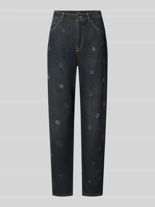 Zdjęcie produktu Jeansy o kroju straight fit z czystej bawełny Marc Cain Jeansowy niebieski