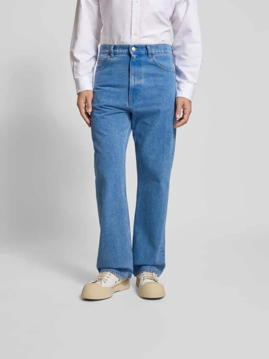 Zdjęcie produktu Jeansy o kroju straight fit z czystej bawełny Marni Jeansowy niebieski