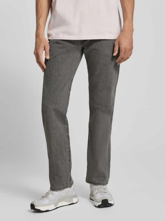 Zdjęcie produktu Jeansy o kroju straight fit z czystej bawełny model '501®' Levi's Średnioszary