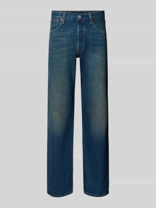 Zdjęcie produktu Jeansy o kroju straight fit z czystej bawełny model '501®' Levi's Niebieski