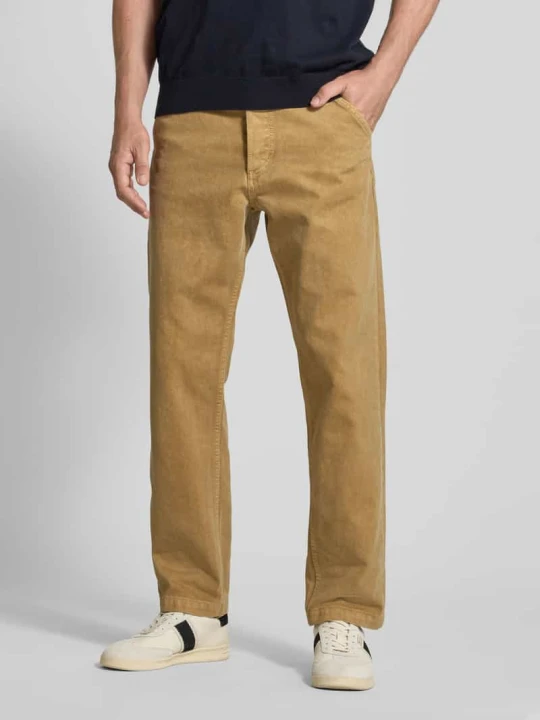 Zdjęcie produktu Jeansy o kroju straight fit z czystej bawełny model ‘AKRON’ Boss Beżowy