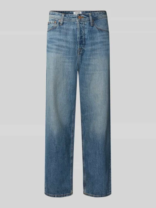 Zdjęcie produktu Jeansy o kroju straight fit z czystej bawełny model 'ALEX' Jack&Jones Jeansowy niebieski