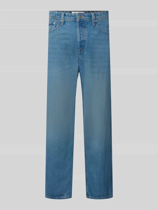 Zdjęcie produktu Jeansy o kroju straight fit z czystej bawełny model 'Alex' Jack&Jones Jeansowy niebieski