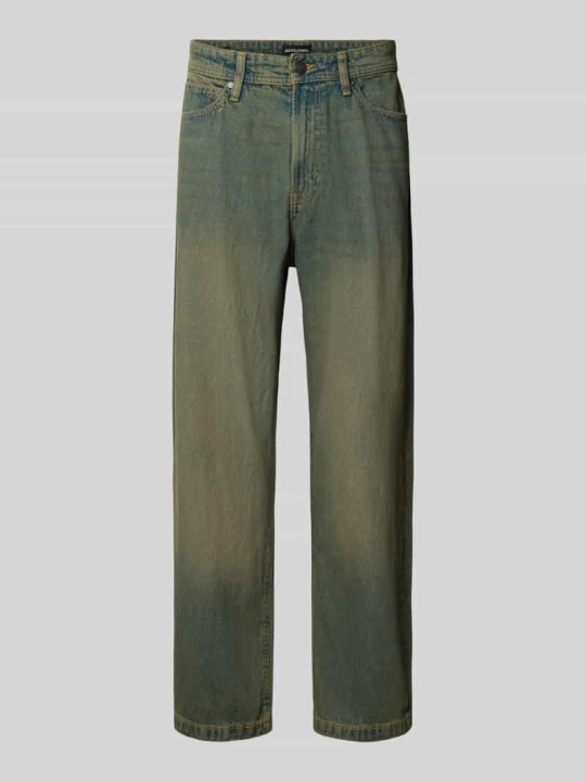 Zdjęcie produktu Jeansy o kroju straight fit z czystej bawełny model 'Alex' Jack&Jones Jeansowy niebieski