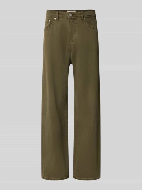 Zdjęcie produktu Jeansy o kroju straight fit z czystej bawełny model 'ALEX ORIGINAL' Jack&Jones Oliwkowy