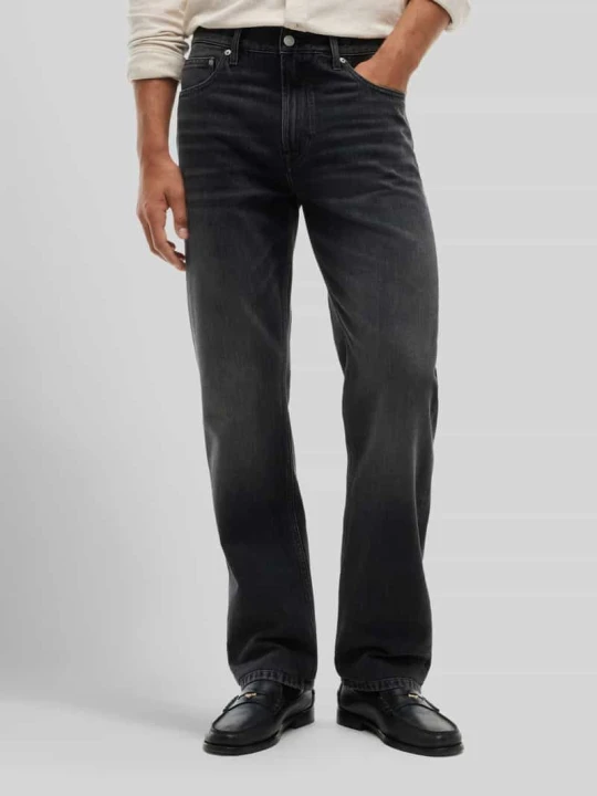 Zdjęcie produktu Jeansy o kroju straight fit z czystej bawełny model 'DOVER' Tommy Hilfiger Ciemnoszary