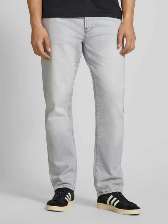 Zdjęcie produktu Jeansy o kroju straight fit z czystej bawełny model 'EDGE' Only & Sons Jasnoszary