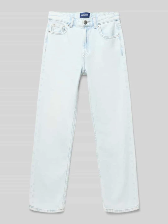 Zdjęcie produktu Jeansy o kroju straight fit z czystej bawełny model 'JEDGE' Only & Sons Jasnoniebieski