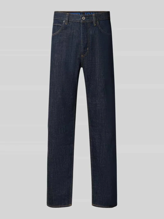 Zdjęcie produktu Jeansy o kroju straight fit z czystej bawełny model 'Jonah' Hugo Ciemnoniebieski