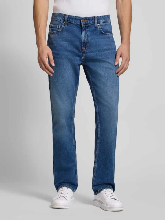 Zdjęcie produktu Jeansy o kroju straight fit z czystej bawełny model 'Rodeo' Guess Jeansowy niebieski