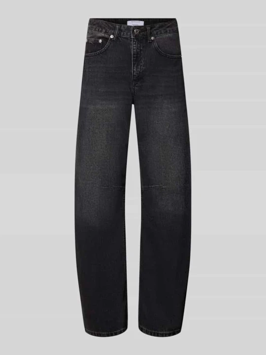 Zdjęcie produktu Jeansy o kroju straight fit z czystej bawełny Topshop Ciemnoszary melanż