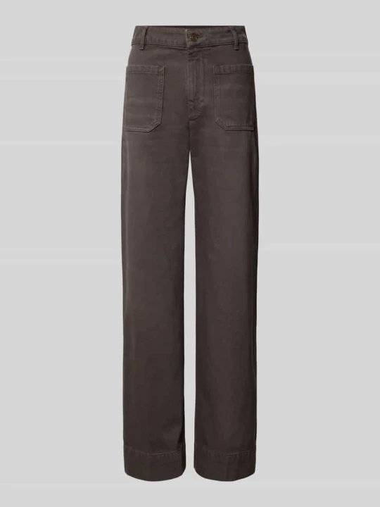 Zdjęcie produktu Jeansy o kroju straight fit z czystej bawełny Victoria Beckham Ciemnobrązowy