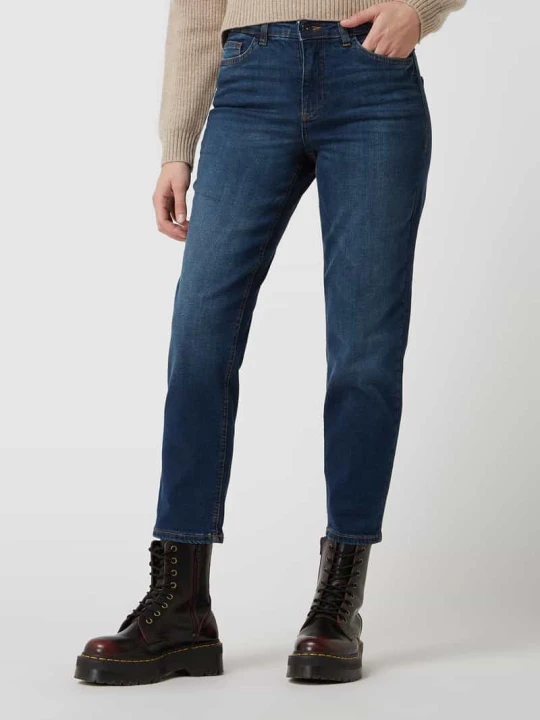 Zdjęcie produktu Jeansy o kroju straight fit z dodatkiem streczu model ‘Raven’ Ichi Jeansowy niebieski