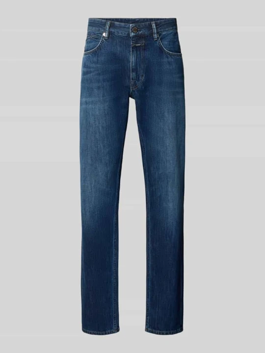 Zdjęcie produktu Jeansy o kroju straight fit z efektem znoszenia Closed Jeansowy niebieski