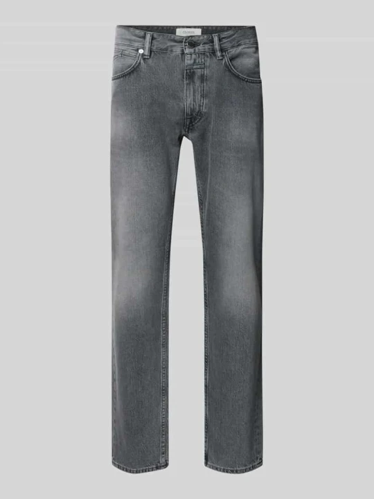 Zdjęcie produktu Jeansy o kroju straight fit z efektem znoszenia Closed Średnioszary