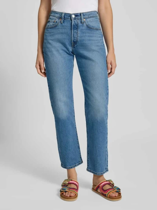 Zdjęcie produktu Jeansy o kroju straight fit z efektem znoszenia model ‘501 CURVE LUCID DREAM’ Levi's Jasnoniebieski