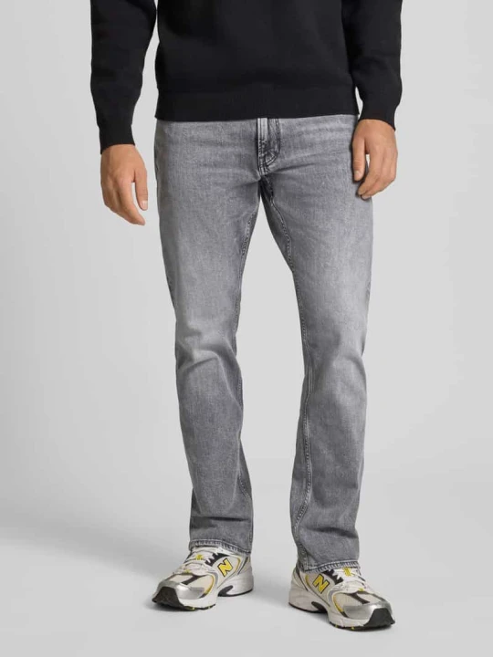 Zdjęcie produktu Jeansy o kroju straight fit z efektem znoszenia model ‘MOSA’ G-Star Raw Średnioszary