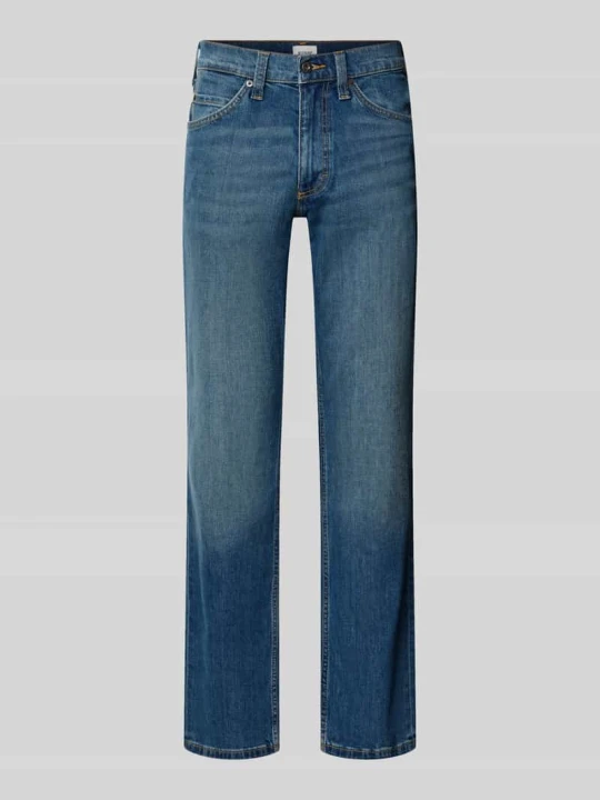 Zdjęcie produktu Jeansy o kroju straight fit z elastycznej mieszanka bawełny model 'Tramper' Mustang Jeansowy niebieski