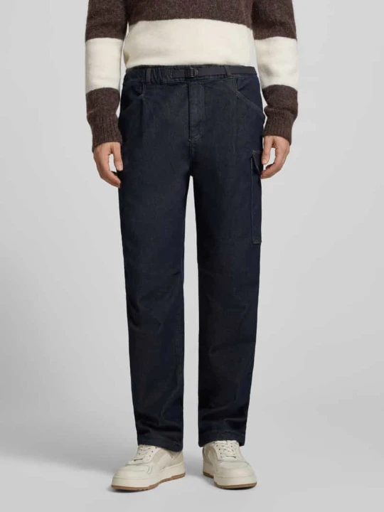 Zdjęcie produktu Jeansy o kroju straight fit z kieszeniami cargo Armani Exchange Jeansowy niebieski