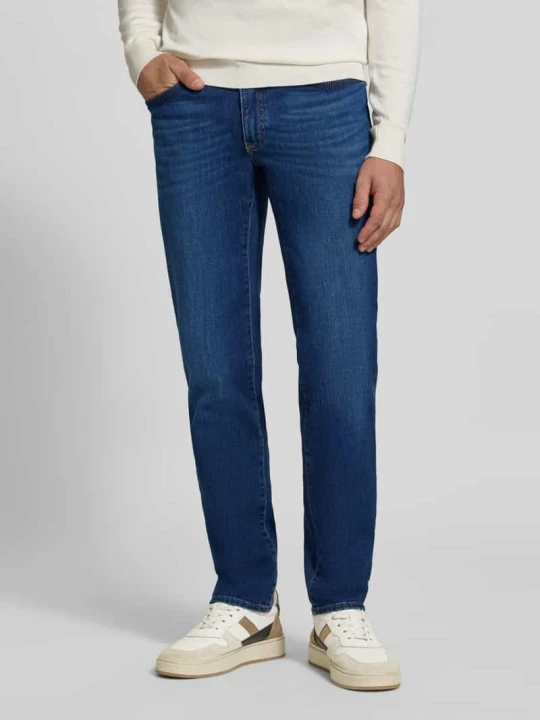 Zdjęcie produktu Jeansy o kroju straight fit z mieszanka bawełny model 'Cadiz' BRAX Ciemnoniebieski