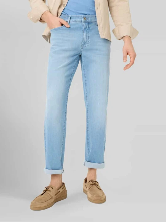 Zdjęcie produktu Jeansy o kroju straight fit z mieszanka bawełny model 'Cadiz' BRAX Niebieski
